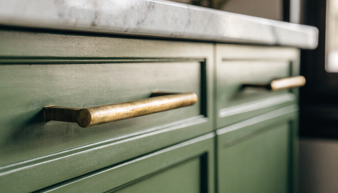 The Olive — cabinet hardware close-up
